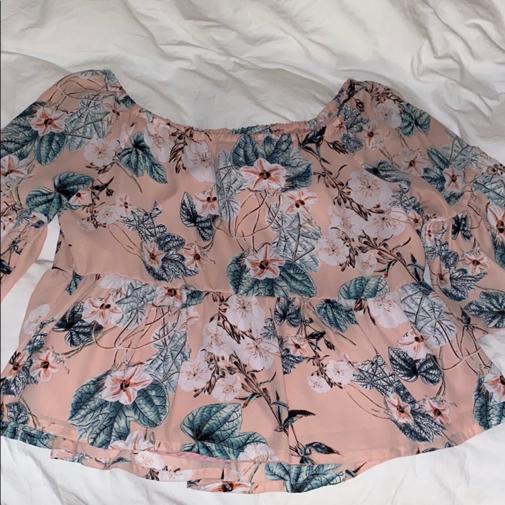 Pink floral top